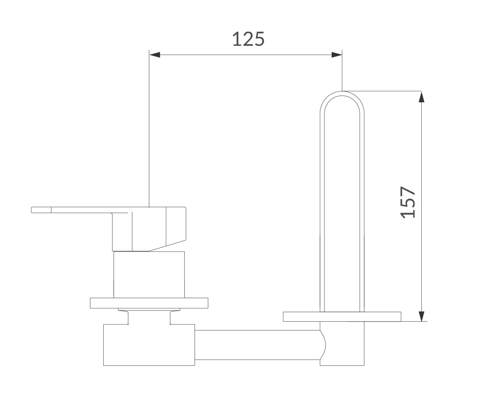 Single Lever Wall Mounted Basin Mixer - Image 2